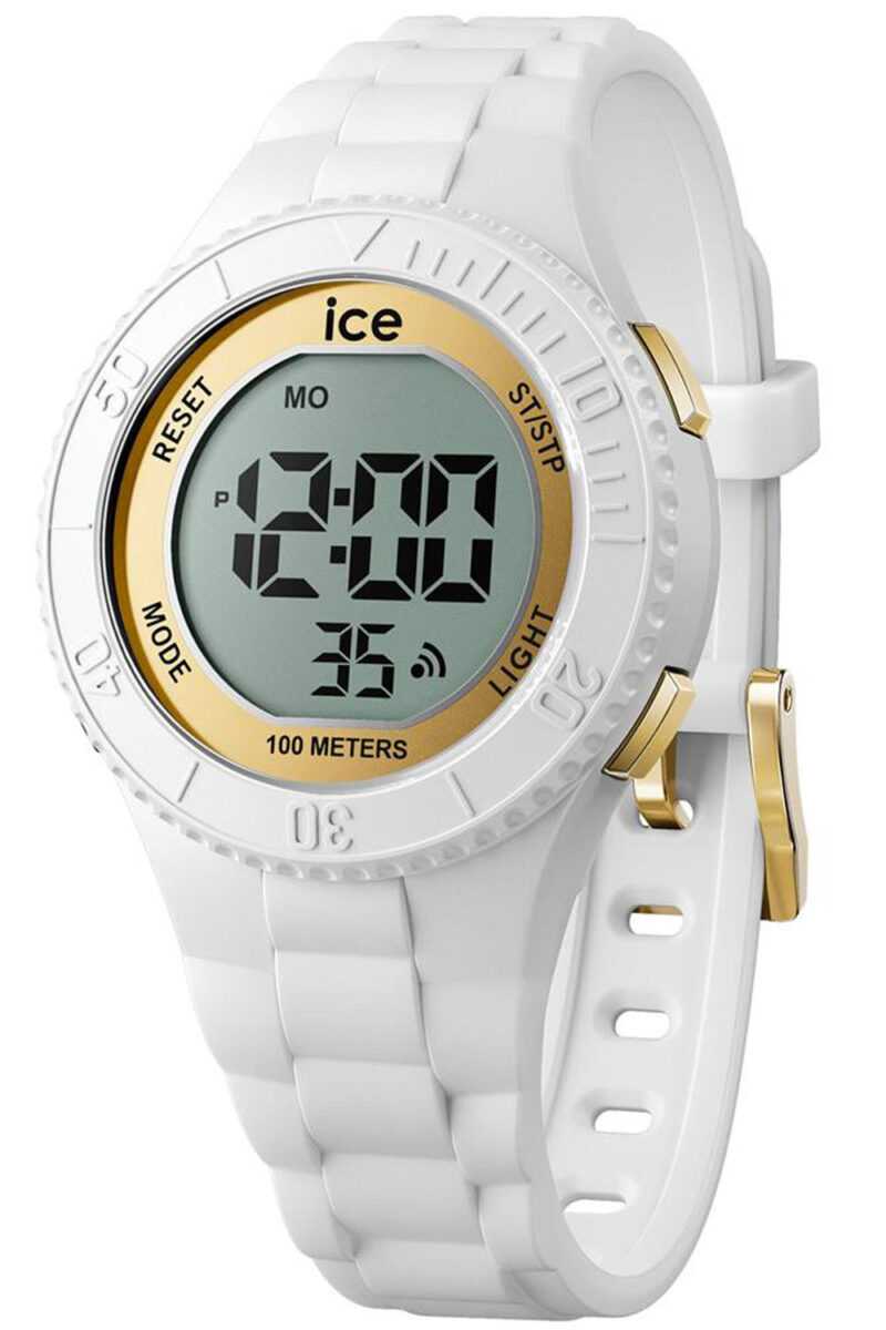 Ice-Watch 021606 Digitaluhr ICE Digit S Weiß/Goldfarben