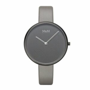 M&M Quarzuhr Armbanduhren Damen Leder Basic Flat, (1-tlg), Analoguhr rund mit Lederarmband, Designer Uhr, deutsche Manufaktur, inkl. edles Etui