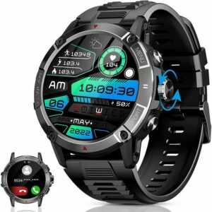 XDeer Smartwatch Sportuhr mit Telefonfunktion 1,52" Touchscreen Smartwatch, IP68 Wasserdicht Smart Watch mit Blutdruckmessung Schlafmonitor