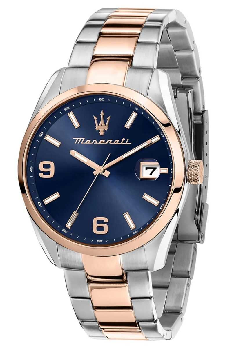 Maserati R8853151006 Herrenuhr Attrazione Chronograph Bicolor/Blau