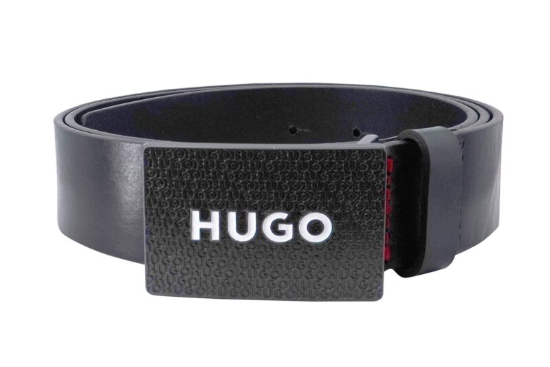 HUGO 50480856-001 Herrengürtel Leder Schwarz Gilao-Z