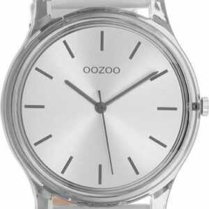OOZOO Quarzuhr Damenuhr C11137 Acryl-Grau Lederband Grau 36 mm