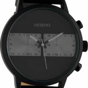 OOZOO Quarzuhr Oozoo Herren Armbanduhr Timepieces, Herrenuhr rund, extra groß (ca. 50mm) Lederarmband, Fashion-Style