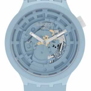 SWATCH® C-BLUE Herrenuhr Damenuhr - SB03N100 - Quarz-Uhrwerk