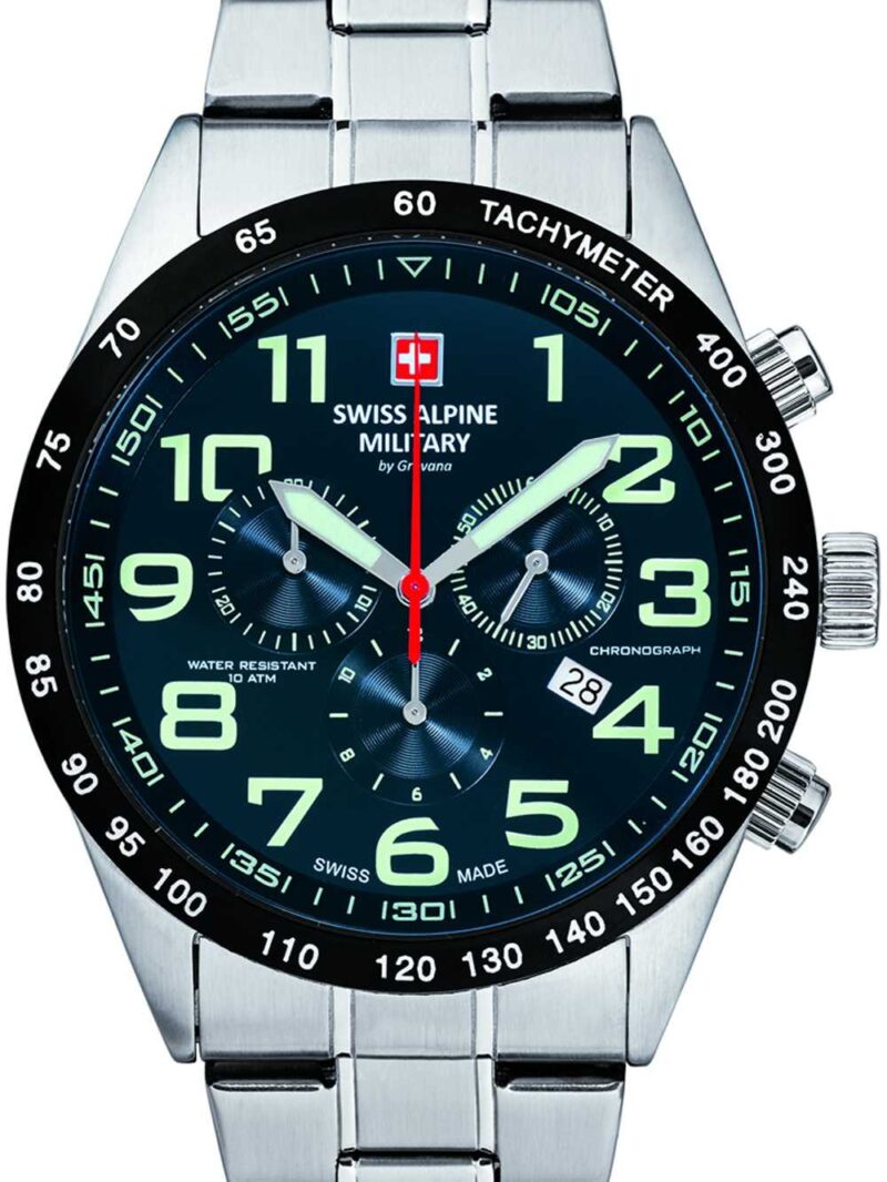 Swiss Alpine Military 7047.9135 Chronograph Herrenuhr 45mm 10ATM