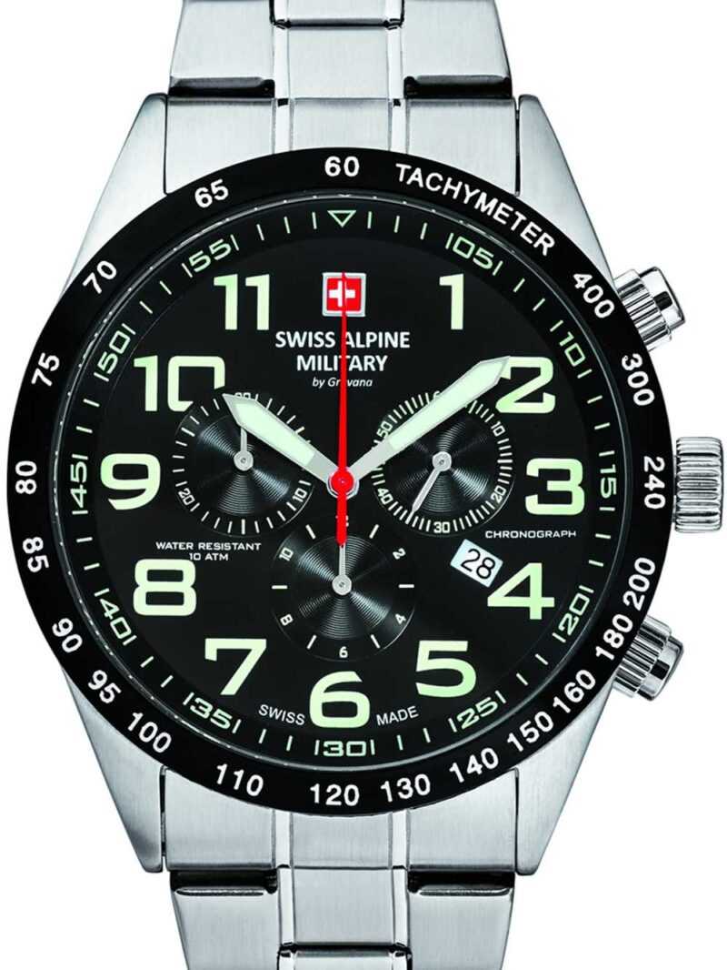 Swiss Alpine Military 7047.9137 Chronograph Herrenuhr 45mm 10ATM