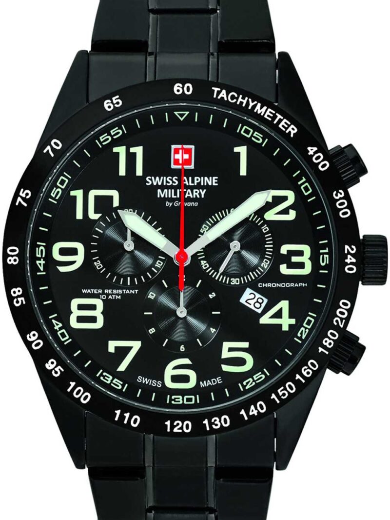 Swiss Alpine Military 7047.9177 Chronograph Herrenuhr 43mm 10ATM