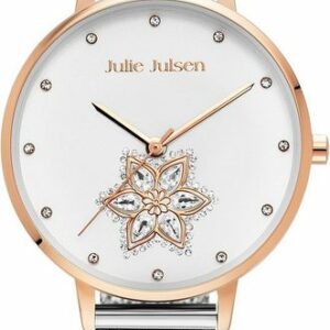 Julie Julsen Quarzuhr Drop Flower Rosé Silver, JJW1174RGSME