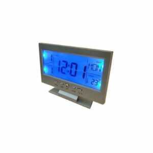 Trade Shop Traesio - lcd tischuhr temperatur kalender alarm ton beleuchtet