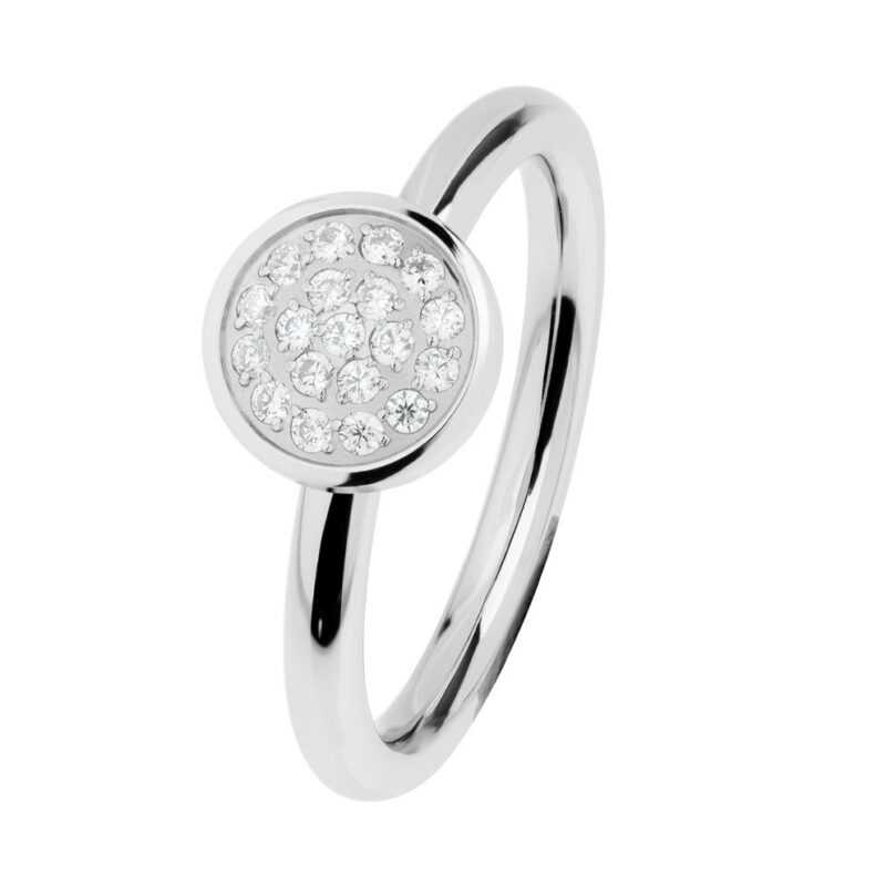 Ernstes Design Damen Ring mit Zirkonia Größe 53 Silber R462.WH.53