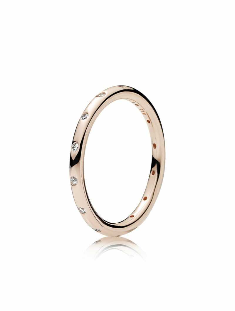 Pandora Damen Ring mit Zirkonia Größe 56 Rosegold 180945CZ-56