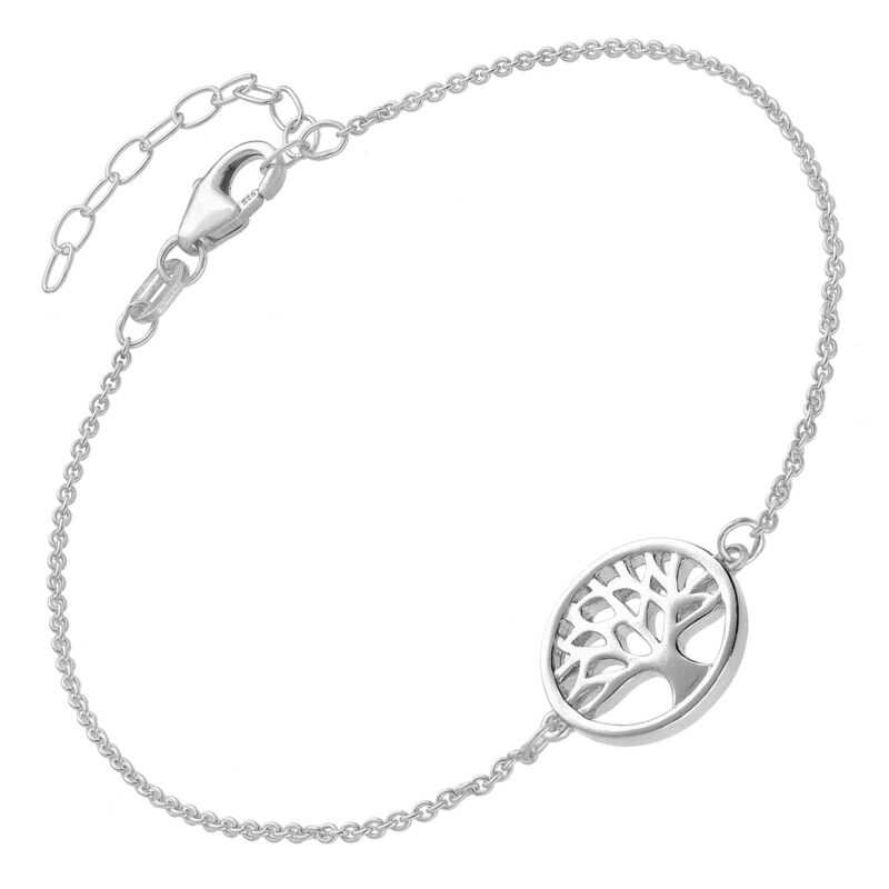 trendor 15809 Mädchen-Armband mit Lebensbaum 925 Silber