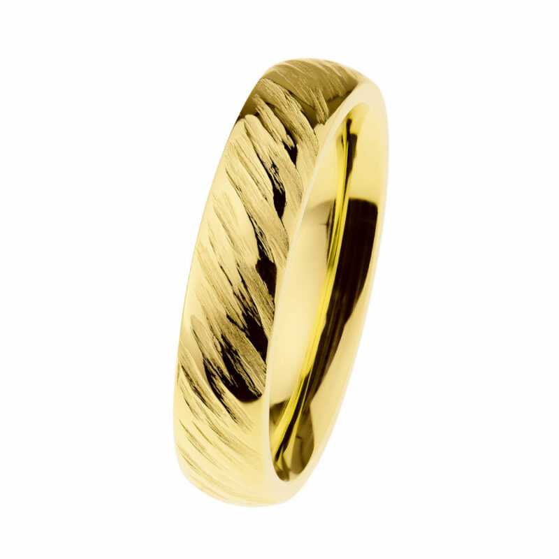Ernstes Design Damen Ring Evia Breit Größe 55 Gold R537-55