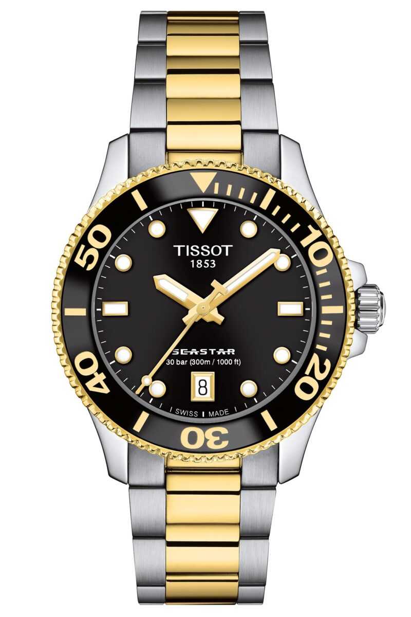 Tissot T120.210.22.051.00 Unisex-Armbanduhr Seastar 1000 Zweifarbig