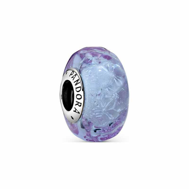 Pandora Damen Charm blauer Murano Silber 798875C00