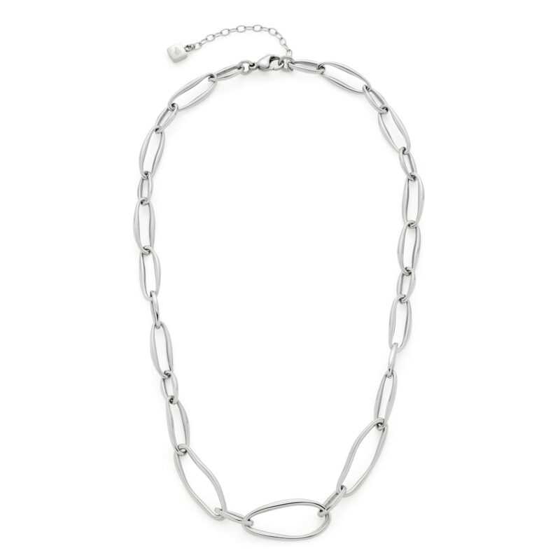 JEWELS BY LEONARDO Damen Halskette aus Edelstahl mit ovalen Ketten-Gliedern Silb...