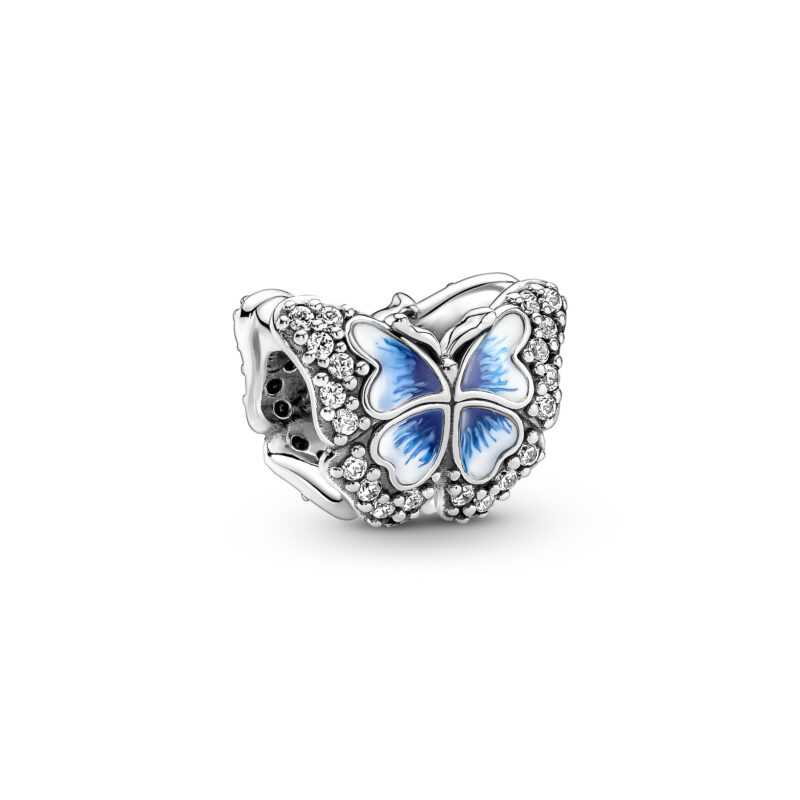 Pandora Damen Anhänger Charm blue Butterfly Silber 790761C01