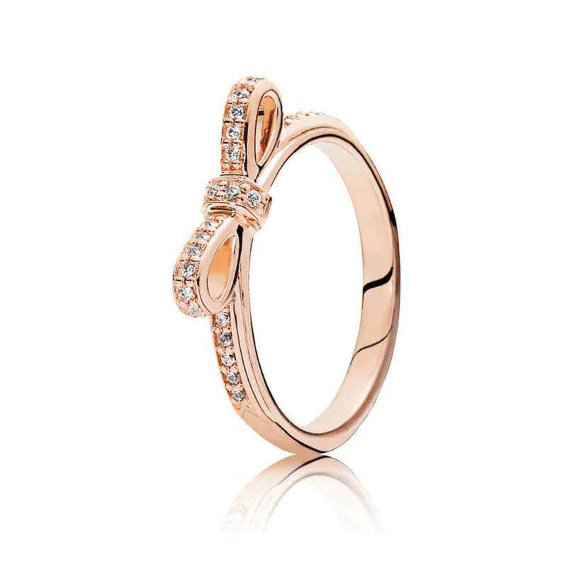 Pandora Damen Ring Schleife Größe 52 Rosegold 180906Cz-52