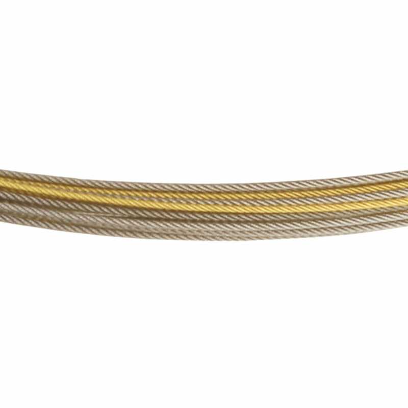 Ernstes Design Damen Drahtseil Halskette 20-fach Stahlkette Länge 42cm Bicolor D...