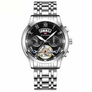 GelldG Herrenuhr Chronograph wasserdicht Armbanduhr, großes Ziffernblatt Smartwatch