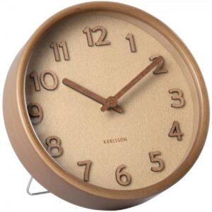 Karlsson Uhr Tischuhr Pure Wood Grain Sand Brown (22x4,5cm)