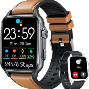 NONGAMX Smartwatch (2,0 Zoll, Android, iOS), Uhren mit Telefonfunktion Blutdruck Schrittzähler Sportuhr, 300 mAh