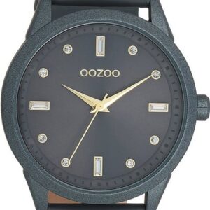 OOZOO Quarzuhr Oozoo Damen Armbanduhr Timepieces Analog, Damenuhr rund, groß (ca. 40mm) Lederarmband, Fashion-Style