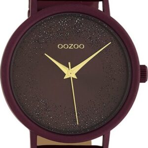 OOZOO Quarzuhr Oozoo Damen Armbanduhr Timepieces Analog, Damenuhr rund, groß (ca. 40mm) Lederarmband, Fashion-Style