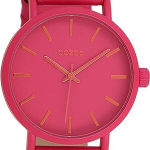 OOZOO Quarzuhr Oozoo Damen Armbanduhr Timepieces Analog, Damenuhr rund, groß (ca. 42mm) Lederarmband, Fashion-Style