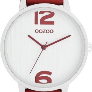 OOZOO Quarzuhr Oozoo Damen Armbanduhr Timepieces Analog, Damenuhr rund, mittel (ca. 38mm) Lederarmband, Fashion-Style