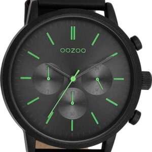 OOZOO Quarzuhr Oozoo Herren Armbanduhr Timepieces Analog, Herrenuhr rund, extra groß (ca. 50mm) Lederarmband, Fashion-Style