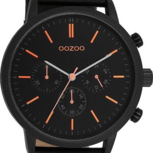 OOZOO Quarzuhr Oozoo Herren Armbanduhr Timepieces Analog, Herrenuhr rund, extra groß (ca. 50mm) Lederarmband, Fashion-Style