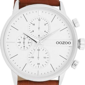 OOZOO Quarzuhr Oozoo Herren Armbanduhr Timepieces Analog, Herrenuhr rund, groß (ca. 45mm) Lederarmband, Fashion-Style