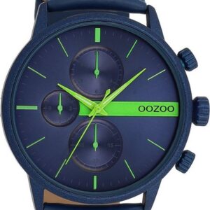OOZOO Quarzuhr Oozoo Herren Armbanduhr Timepieces Analog, Herrenuhr rund, groß (ca. 45mm) Lederarmband, Fashion-Style