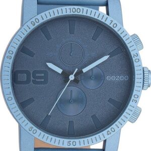 OOZOO Quarzuhr Oozoo Unisex Armbanduhr Timepieces Analog, Damen, Herrenuhr rund, groß (ca. 48mm) Lederarmband, Fashion-Style