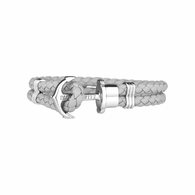 Paul Hewitt Unisex Armband Anker Silber 21cm Grau PH-PH-N-R-GR-M