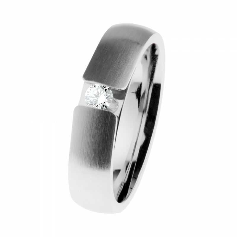 Ernstes Design Damen Diamant Ring Größe 55 Silber R516-55