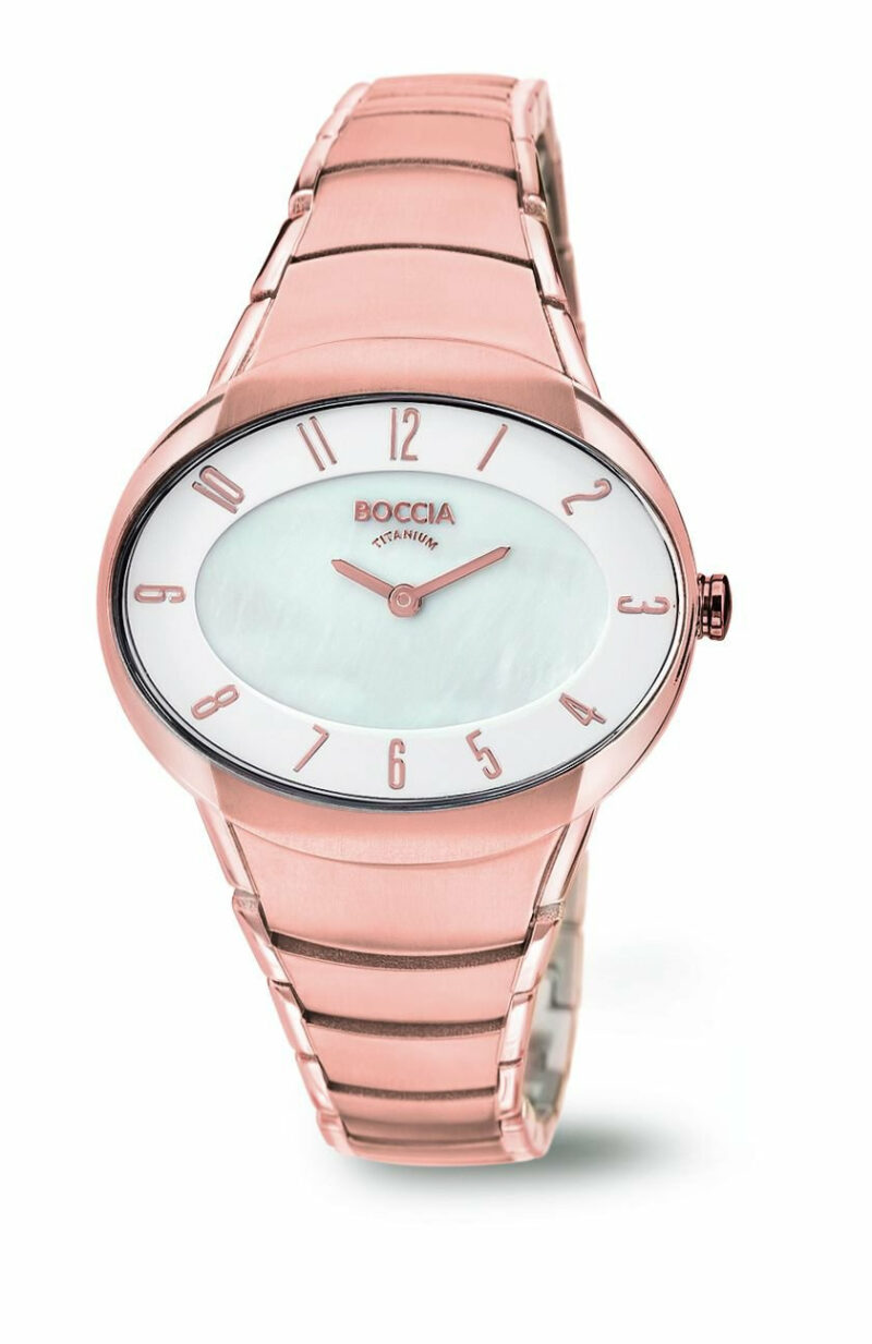 Boccia Damen Analog Quarz Uhr mit Titan Armband 3165-22