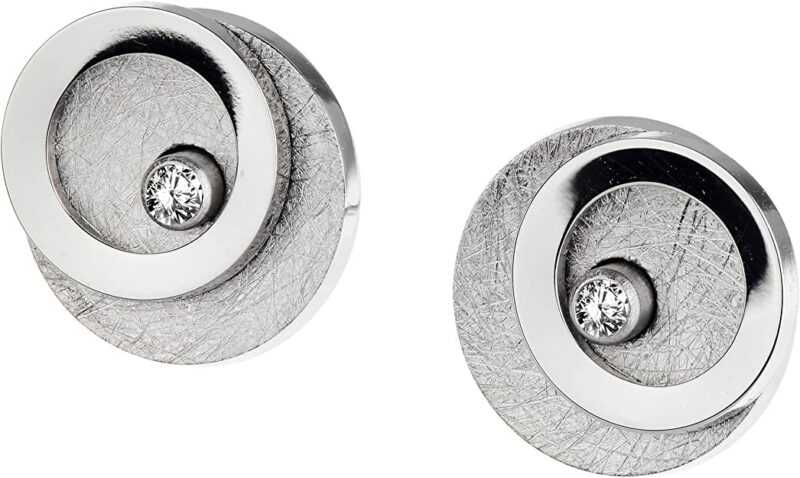 Ernstes Design Damen Ohrringe Evia mit Brillant 0.02 ct Silber E594