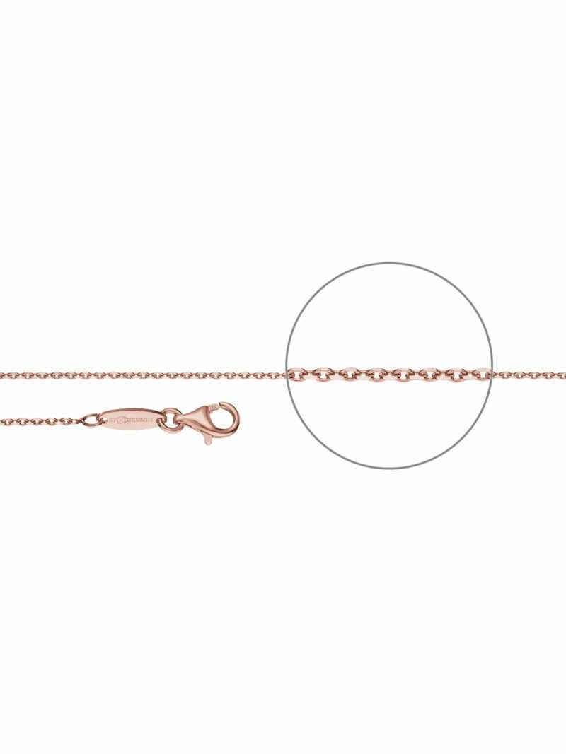 Der Kettenmacher Unisex Halskette Anker Kette 45cm Rosegold A3-45R