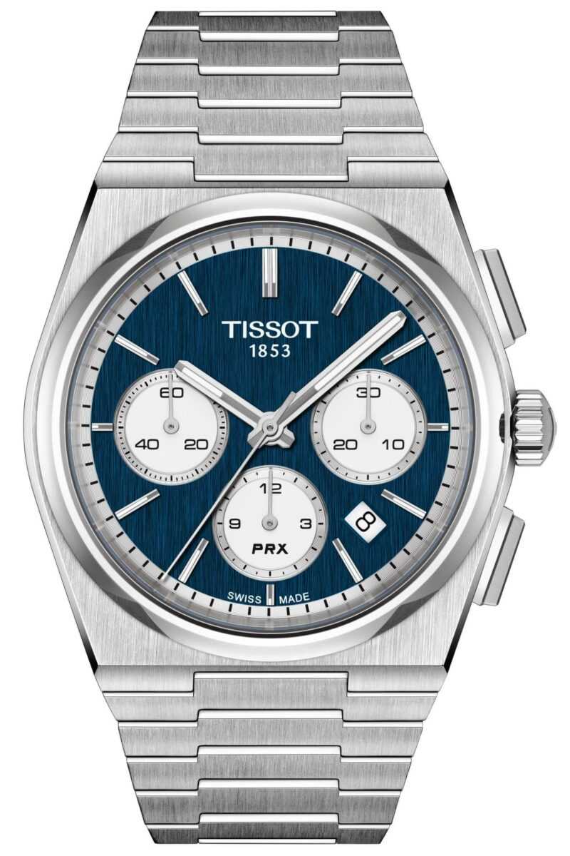 TISSOT -PRX Automatik Chronograph Herrenuhr Silber Blau 42mm- T137.427.11.041.00