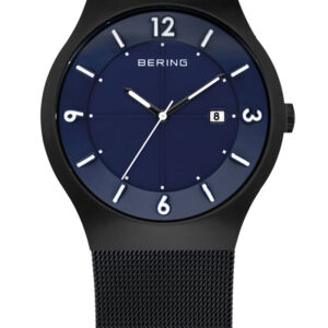 Bering Solaruhr Classic 14440-227 Herrenuhr schwarz blau 40 mm