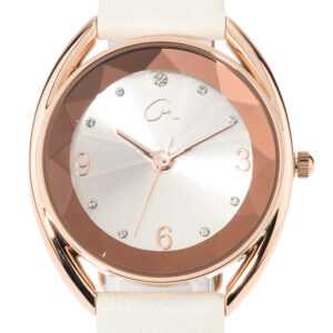 Christian Materne Armband Uhr, ""Brilliant Time"", facettiertes Glas x rosévergoldet