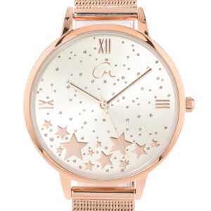 Christian Materne Armband-Uhr ""Star Collection"", Milanaise-Armband x roségold