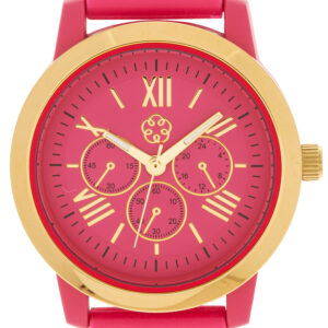 Gabriele Iazzetta Armband-Uhr, Chrono-Optik, Silikonband x pink-gold