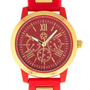 Gabriele Iazzetta Armband-Uhr, Chrono-Optik, Silikonband x rot