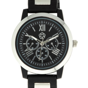 Gabriele Iazzetta Armband-Uhr, Chrono-Optik, Silikonband x schwarz