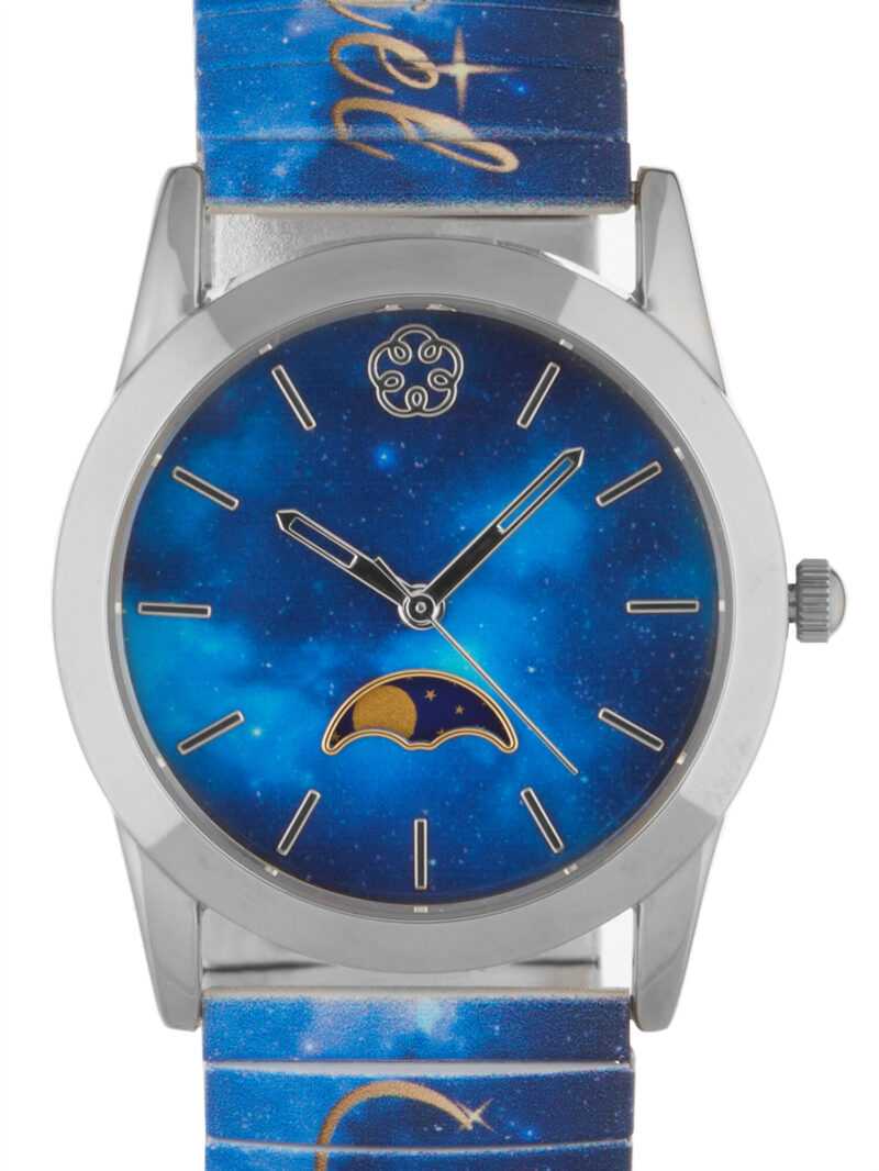 Gabriele Iazzetta Armband-Uhr Schutzengel Mondphase x blau-silber