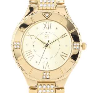 Sarah Kern LUXURY Armband-Uhr ""Elegant Glam"", Metall-Gliederarmband x vergoldet