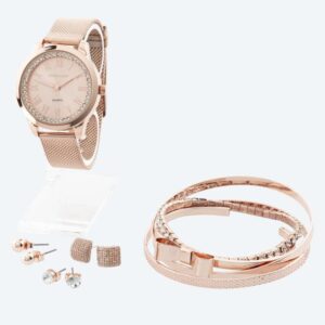 Excellanc Geschenkset mit Uhr rosé Armreif
